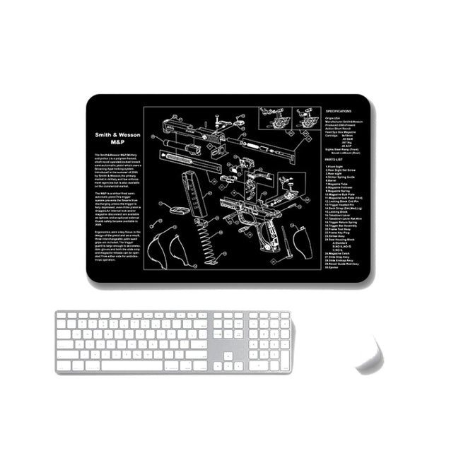 2 PCS Heat Transfer Non-Slip Single-Sided Office Gaming Mouse Pad 5mm(SPS-SmithWessomM&P)-garmade.com