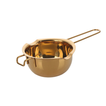 Cheese Butter Chocolate Stainless Steel Melting Bowl, Colour: Gold-garmade.com