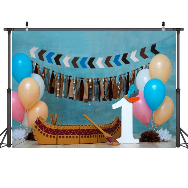 2.1m X 1.5m One Year Old Birthday Photography Background Party Decoration Hanging Cloth(573)-garmade.com