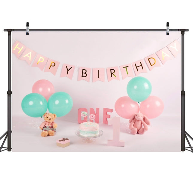 2.1m X 1.5m One Year Old Birthday Photography Background Party Decoration Hanging Cloth(577)-garmade.com