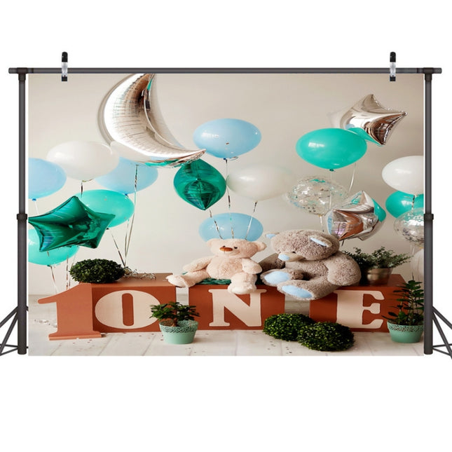 2.1m X 1.5m One Year Old Birthday Photography Background Party Decoration Hanging Cloth(582)-garmade.com