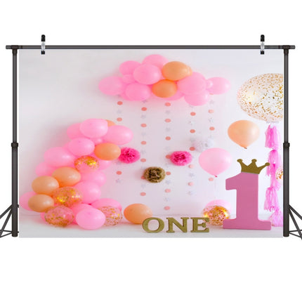 2.1m X 1.5m One Year Old Birthday Photography Background Party Decoration Hanging Cloth(584)-garmade.com