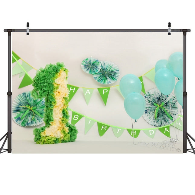 2.1m X 1.5m One Year Old Birthday Photography Background Party Decoration Hanging Cloth(585)-garmade.com