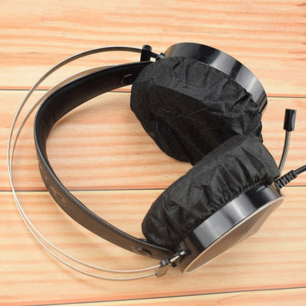 50 Pairs Earphone Disposable Dust Cover Game Headset Non-Woven Protective Cover(50 Pairs of Independent (Black))-garmade.com