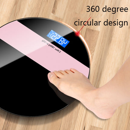 Body Weight Scale USB Home Body Fat Scale Battery Version(Black Pink)-garmade.com