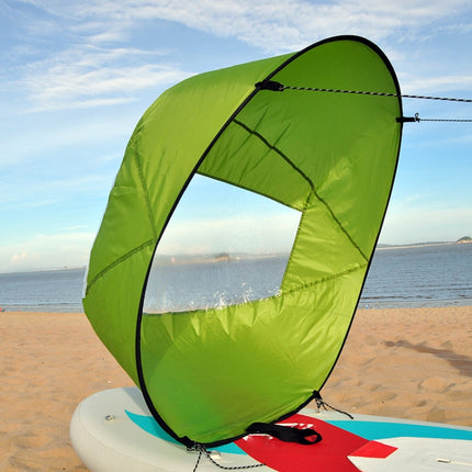 42 Inch Kayak Sail Downwind SUP Paddle Board Sail(Green)-garmade.com