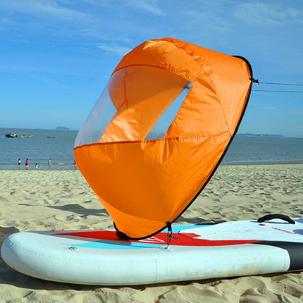 42 Inch Kayak Sail Downwind SUP Paddle Board Sail(Orange )-garmade.com