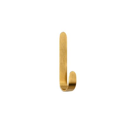 4 PCS Brass Gold Color Brushed Hook Punch-Free Metal Hanging Hook, Specification: Small-garmade.com