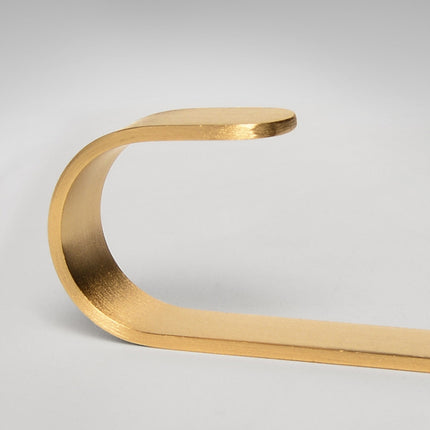 4 PCS Brass Gold Color Brushed Hook Punch-Free Metal Hanging Hook, Specification: Large-garmade.com