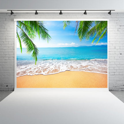 2.1m X 1.5m Coconut Tree Sea View Photography Cloth-garmade.com