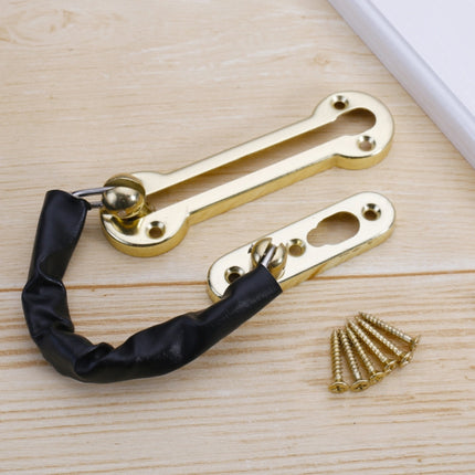 2 PCS Thickened Anti-Theft Chain Stainless Steel Door Bolts Hotel Room Door Chain Buckle Door Chain, Specification: Large (Gold)-garmade.com