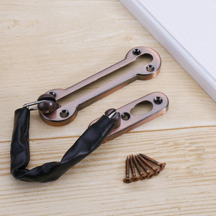 2 PCS Thickened Anti-Theft Chain Stainless Steel Door Bolts Hotel Room Door Chain Buckle Door Chain, Specification: Large (Red Bronze)-garmade.com