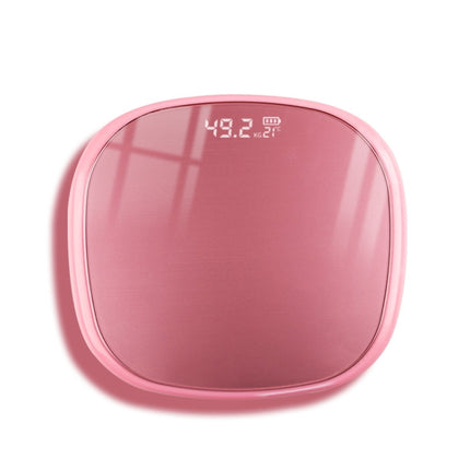 Bluetooth Human Body Scale Smart Weight Loss Electronic Scale With Room Temperature Measurement Function Battery(Pink Edging Rose Gold)-garmade.com