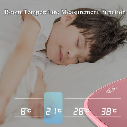 Bluetooth Human Body Scale Smart Weight Loss Electronic Scale With Room Temperature Measurement Function Body Fat Charging(Pink Edging Rose Gold)-garmade.com