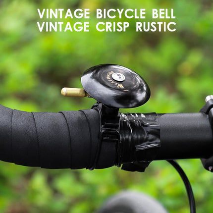 WEST BIKING P0706046B Biking Bike Bell Mountain Earth Road Dead Fly Vintage Bell(Black)-garmade.com