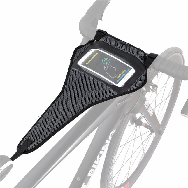 WEST BIKING YP0719251 Bicycle Mobile Phone Bag Road Vehicles Anti-Sweat Net(Black)-garmade.com