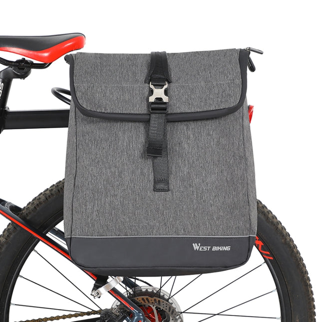 WEST BIKING YP0707259 Bicycle Riding Shelf Bags Camel Bag Multi-Function Mountain Bike Computer Backpack(Gray)-garmade.com