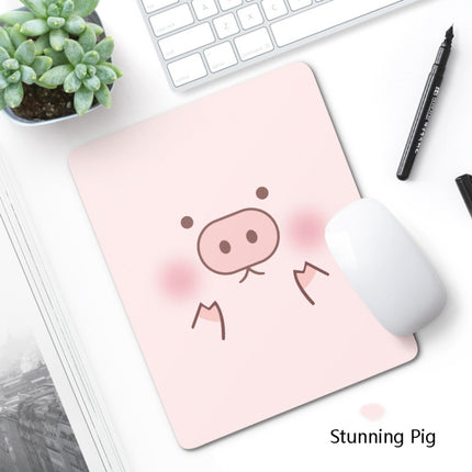 6 PCS Non-Slip Mouse Pad Thick Rubber Mouse Pad, Size: 21 X 26cm(Stunning Pig)-garmade.com
