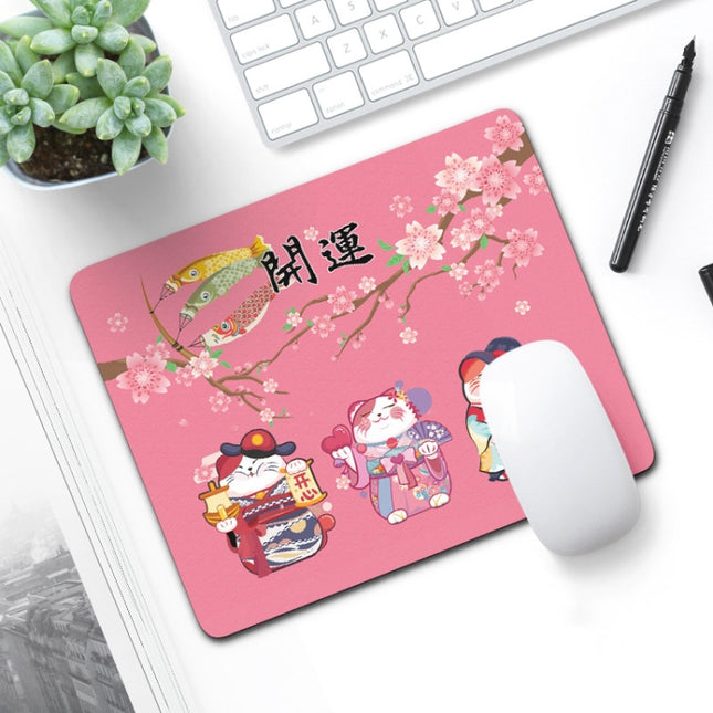 6 PCS Non-Slip Mouse Pad Thick Rubber Mouse Pad, Size: 21 X 26cm(Cherry Cat)-garmade.com