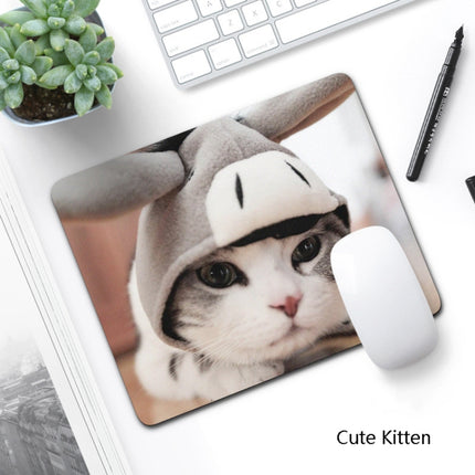 6 PCS Non-Slip Mouse Pad Thick Rubber Mouse Pad, Size: 21 X 26cm(Cute Kitten)-garmade.com
