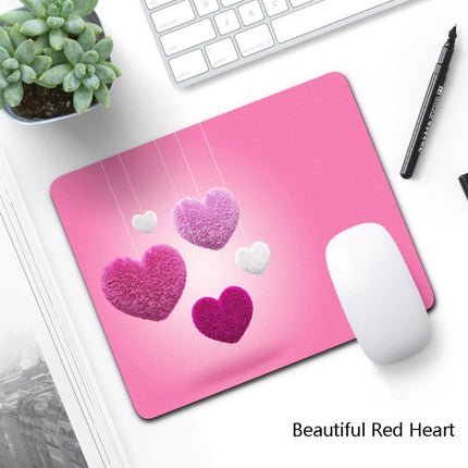 6 PCS Non-Slip Mouse Pad Thick Rubber Mouse Pad, Size: 21 X 26cm(Beautiful Red Heart)-garmade.com