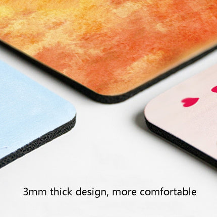 6 PCS Non-Slip Mouse Pad Thick Rubber Mouse Pad, Size: 21 X 26cm(Colorful Triangle)-garmade.com