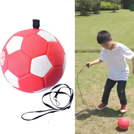 Children Training Football with Detachable Rope (No. 3 Red White)-garmade.com