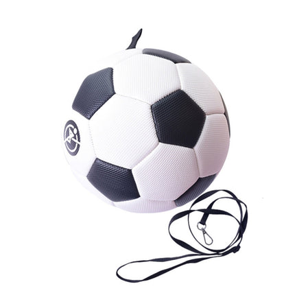 Children Training Football with Detachable Rope (No. 3 Black White)-garmade.com