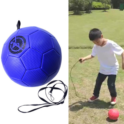 Children Training Football with Detachable Rope(No. 3 Gore Pattern Blue)-garmade.com