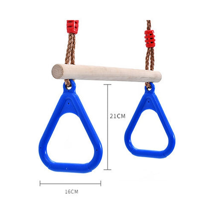 Wooden Stick Injection Molding Handshake Hanging Ring Children Swing, Random Color Delivery-garmade.com