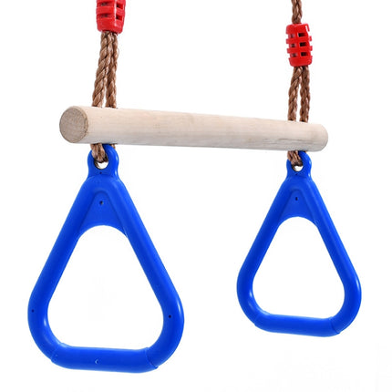 Wooden Stick Injection Molding Handshake Hanging Ring Children Swing, Random Color Delivery-garmade.com