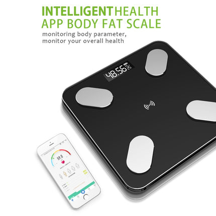 Smart Bluetooth Weight Scale Home Body Fat Measurement Health Scale Battery Model(White Silk Screen Film)-garmade.com