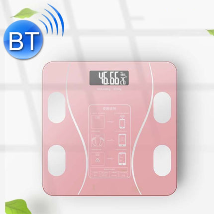 Smart Bluetooth Weight Scale Home Body Fat Measurement Health Scale Battery Model(Curve Pink)-garmade.com