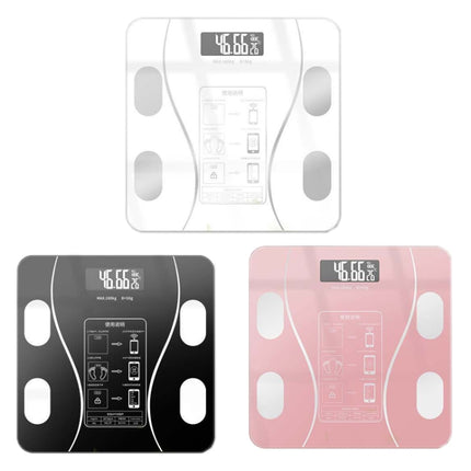 Smart Bluetooth Weight Scale Home Body Fat Measurement Health Scale Charge Model(Curve Pink)-garmade.com