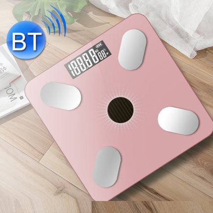 Smart Bluetooth Weight Scale Home Body Fat Measurement Health Scale Solar + Charge Model(Rose Gold Silk Screen Film)-garmade.com