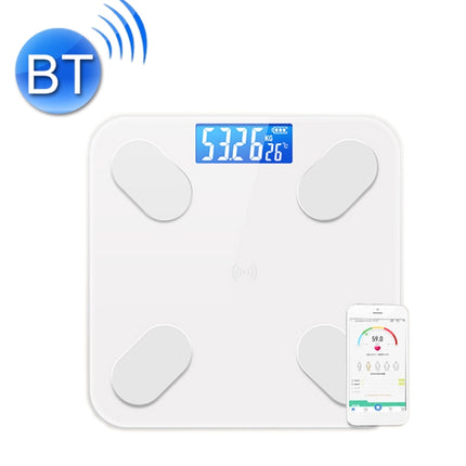 Smart Bluetooth Weight Scale Home Body Fat Measurement Health Scale Solar + Charge Model(White True Class)-garmade.com