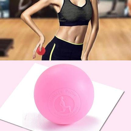 Fascia Ball Muscle Relaxation Yoga Ball Back Massage Silicone Ball, Specification: Flat Pink Ball-garmade.com