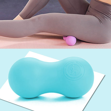 Fascia Ball Muscle Relaxation Yoga Ball Back Massage Silicone Ball, Specification: Flat Blue Peanut Ball-garmade.com
