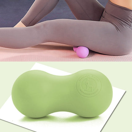Fascia Ball Muscle Relaxation Yoga Ball Back Massage Silicone Ball, Specification: Flat Matcha Green Peanut Ball-garmade.com