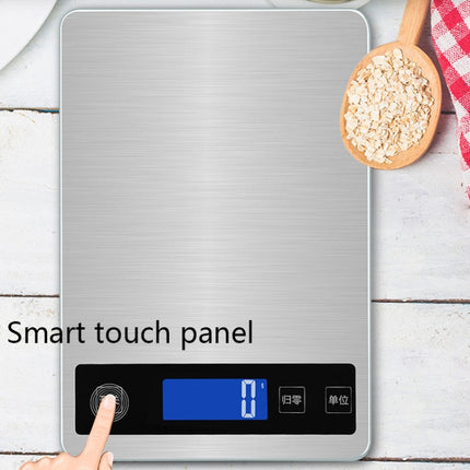 A10-1 Portable USB Kitchen Scale Household Food Baking Tea Quasi-Gram Weight Bench Scale, Specification: 15kg / 1g(White)-garmade.com