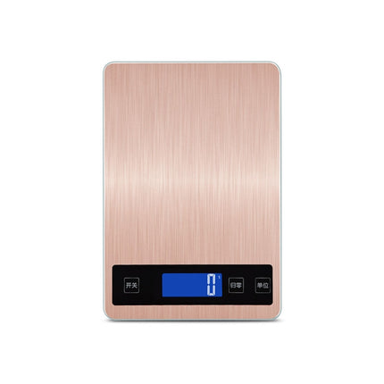 A10-1 Portable USB Kitchen Scale Household Food Baking Tea Quasi-Gram Weight Bench Scale, Specification: 5kg / 1g(Rose Gold)-garmade.com