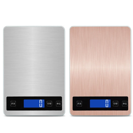 A10-1 Portable USB Kitchen Scale Household Food Baking Tea Quasi-Gram Weight Bench Scale, Specification: 15kg / 1g(Rose Gold)-garmade.com
