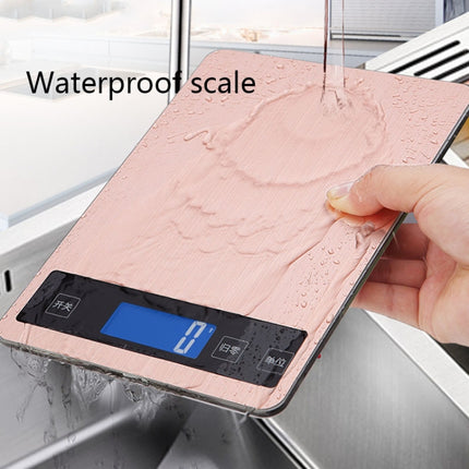 A10-1 Portable USB Kitchen Scale Household Food Baking Tea Quasi-Gram Weight Bench Scale, Specification: 15kg / 1g(Rose Gold)-garmade.com