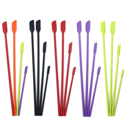 2 Sets 4 in 1 Silicone Mini-Pointed Scraper Lengthening Cosmetic Bottle Scraper Jam Spatula Set(Colorful)-garmade.com