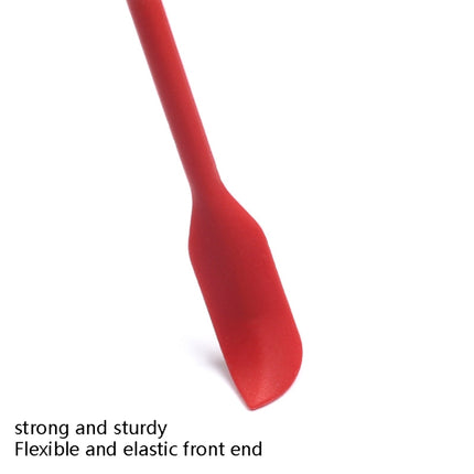 2 Sets 4 in 1 Silicone Mini-Pointed Scraper Lengthening Cosmetic Bottle Scraper Jam Spatula Set(Red)-garmade.com