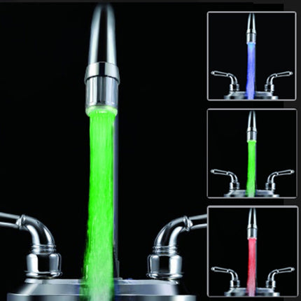 2 PCS LED Faucet Color Changing Luminous Faucet, Specification: Temperature Control Three Colors-garmade.com