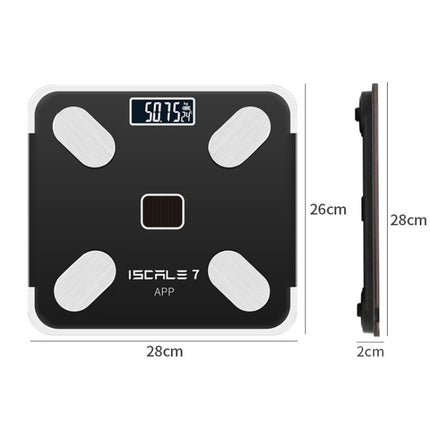 ISCRLE7 Smart Weight Scale Bluetooth Body Fat Measuring Instrument Charging Model(Rose Gold)-garmade.com