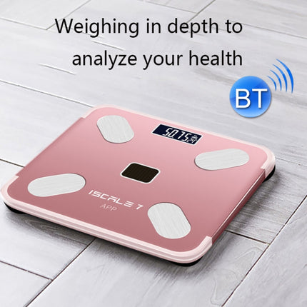 ISCRLE7 Smart Weight Scale Bluetooth Body Fat Measuring Instrument Charging Model(Rose Gold)-garmade.com