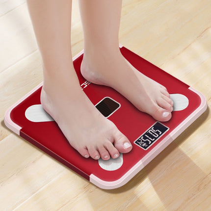 ISCRLE7 Smart Weight Scale Bluetooth Body Fat Measuring Instrument Charging Model(Red)-garmade.com
