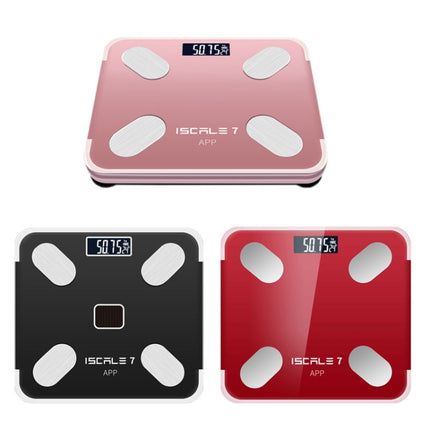 ISCRLE7 Smart Weight Scale Bluetooth Body Fat Measuring Instrument Battery Model(Red)-garmade.com